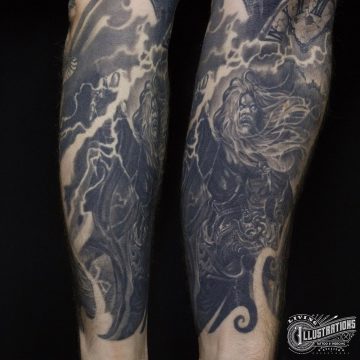 Tattoo im Black & Grey Stil von Zeus
